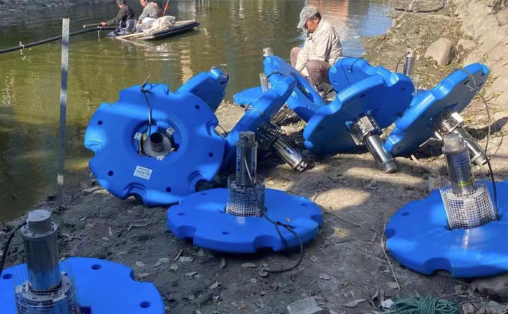 RZ-21-FDS噴水式增氧機(jī)施工現(xiàn)場