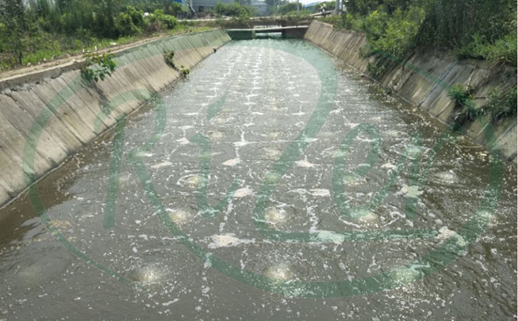 瑞柘工業(yè)廢水處理曝氣系統(tǒng)效果圖