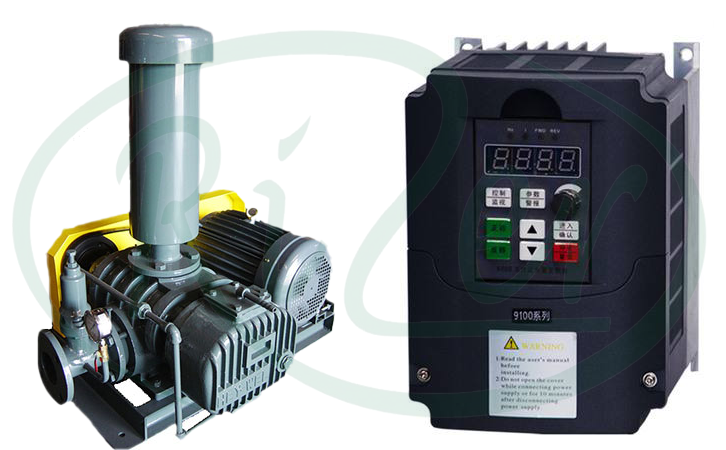 瑞柘羅茨鼓風機選配變頻調(diào)速器實拍